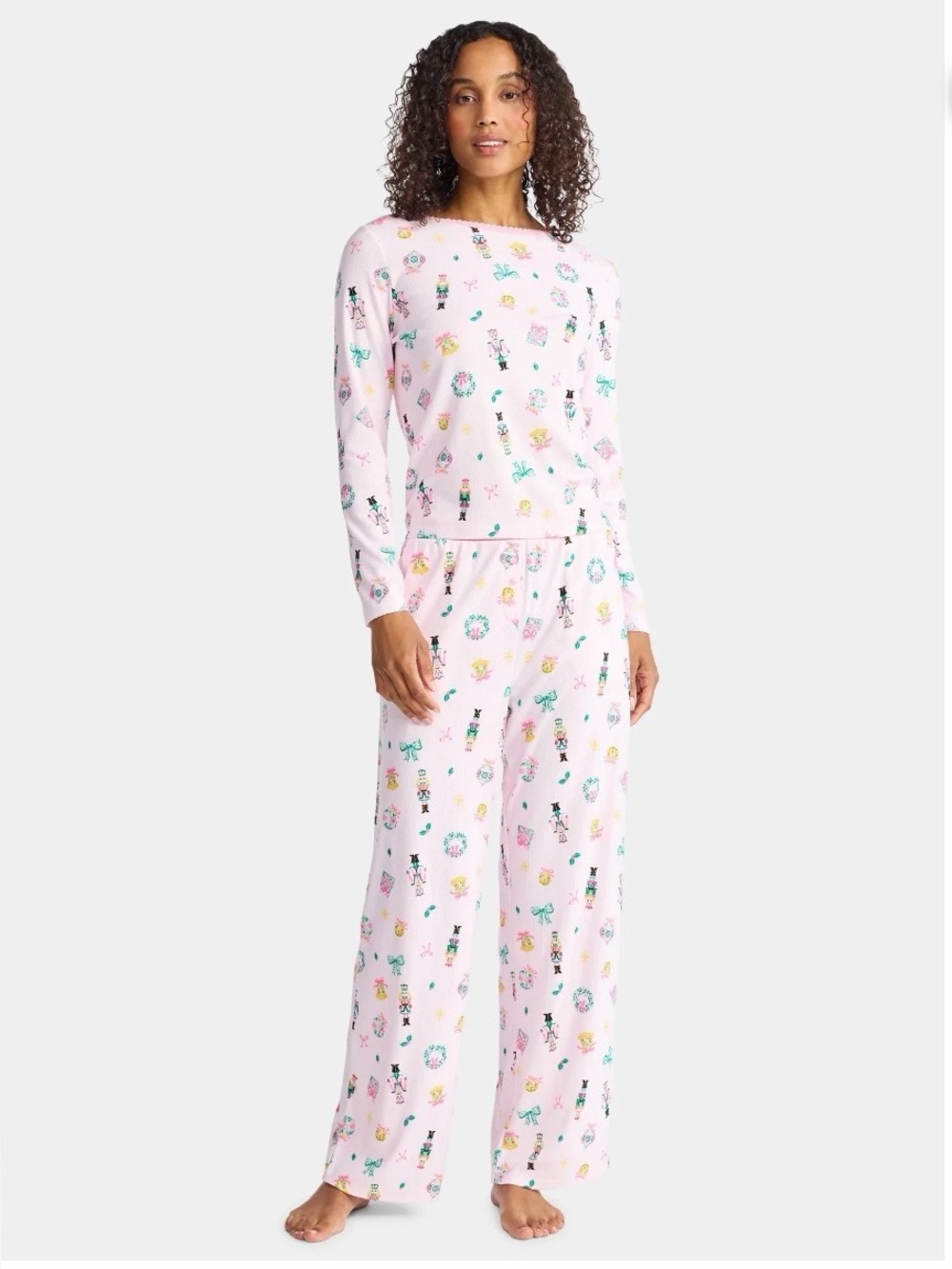 NEW 22W-24W Pink Nutcracker Christmas Pajama Set w/ Pockets